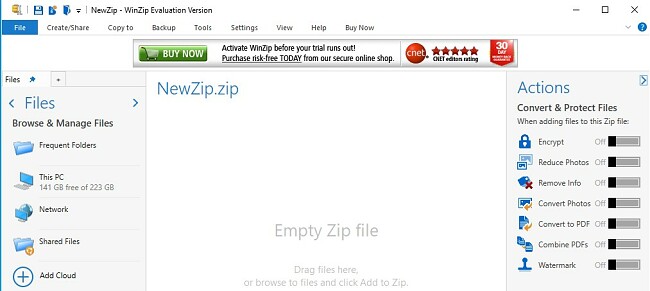 how to delete winzip